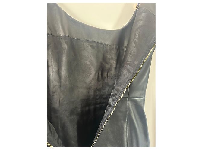 Medusa Versace Lederkleid Schwarz - Ansicht 7