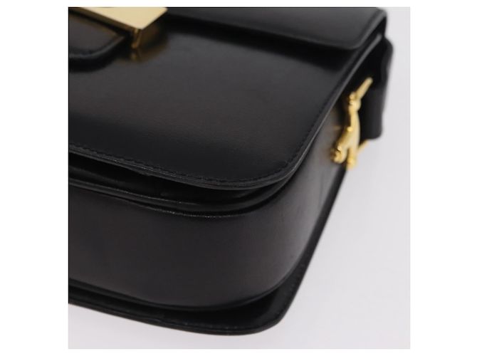 16 Céline CELINE Borsa a tracolla Horse Carriage Horsebit Pelle Nero Oro Auth 206758V D'oro - vista 15