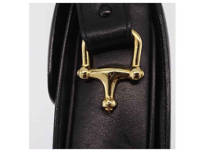 16 Céline CELINE Borsa a tracolla Horse Carriage Horsebit Pelle Nero Oro Auth 206758V D'oro - vista 18