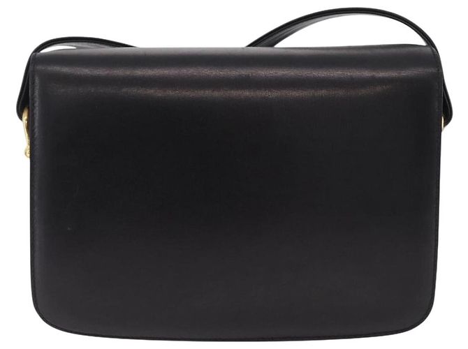 16 Céline CELINE Borsa a tracolla Horse Carriage Horsebit Pelle Nero Oro Auth 206758V D'oro - vista 2