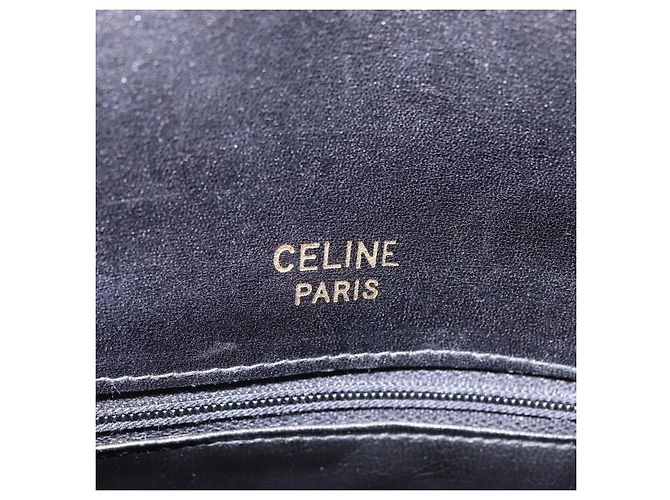 16 Céline CELINE Borsa a tracolla Horse Carriage Horsebit Pelle Nero Oro Auth 206758V D'oro - vista 22