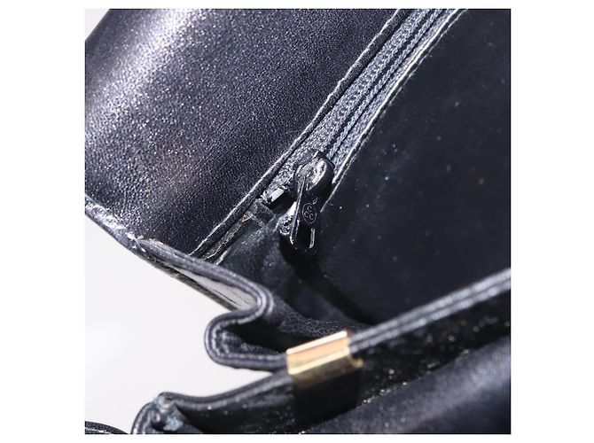 16 Céline CELINE Borsa a tracolla Horse Carriage Horsebit Pelle Nero Oro Auth 206758V D'oro - vista 27