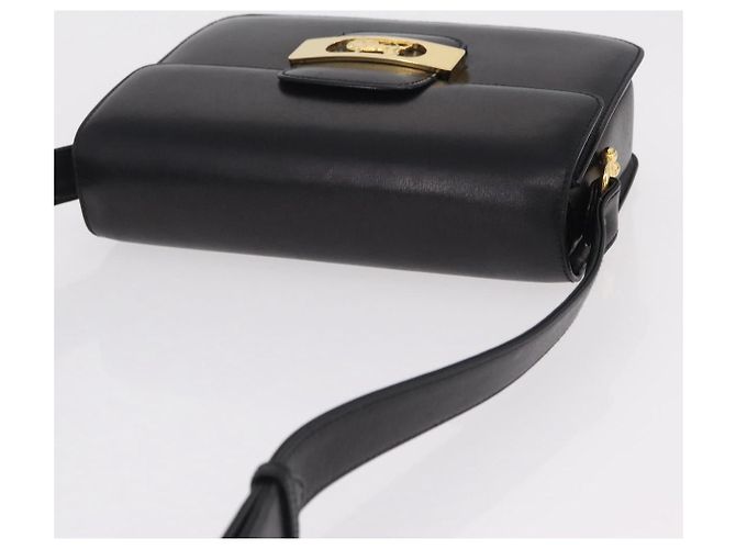 16 Céline CELINE Borsa a tracolla Horse Carriage Horsebit Pelle Nero Oro Auth 206758V D'oro - vista 6