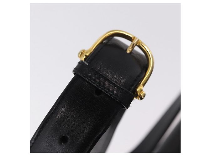 16 Céline CELINE Borsa a tracolla Horse Carriage Horsebit Pelle Nero Oro Auth 206758V D'oro - vista 9