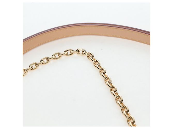 LOUIS VUITTON Monogram Laminated Jacquard Loop Bag Gold M22928 LV Auth 206919SM Dourado - vista 14