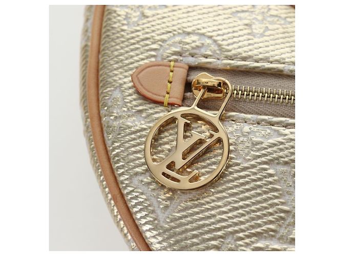 LOUIS VUITTON Monogram Laminated Jacquard Loop Bag Gold M22928 LV Auth 206919SM Dourado - vista 21