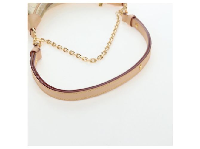LOUIS VUITTON Monogram Laminated Jacquard Loop Bag Gold M22928 LV Auth 206919SM Dourado - vista 7