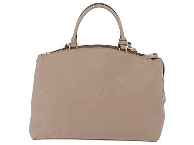 Borsa LOUIS VUITTON Monogram Empreinte Grand Palais MM Beige M45833 Auth ka6462M - vista 13