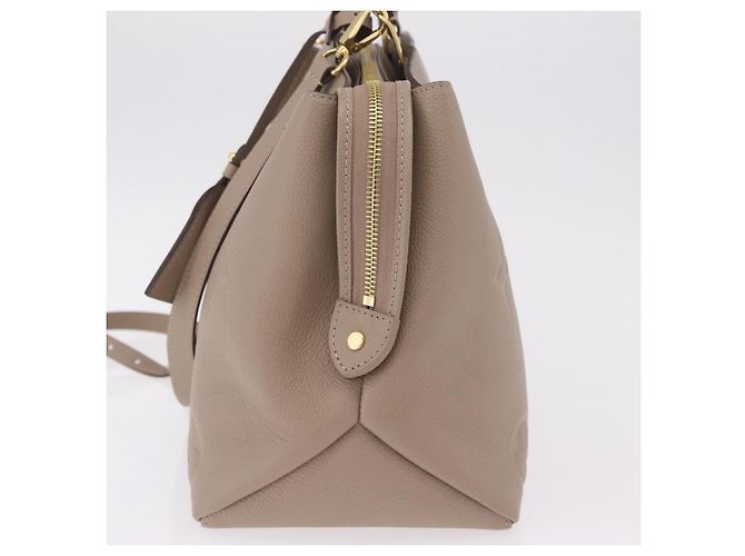 Borsa LOUIS VUITTON Monogram Empreinte Grand Palais MM Beige M45833 Auth ka6462M - vista 3