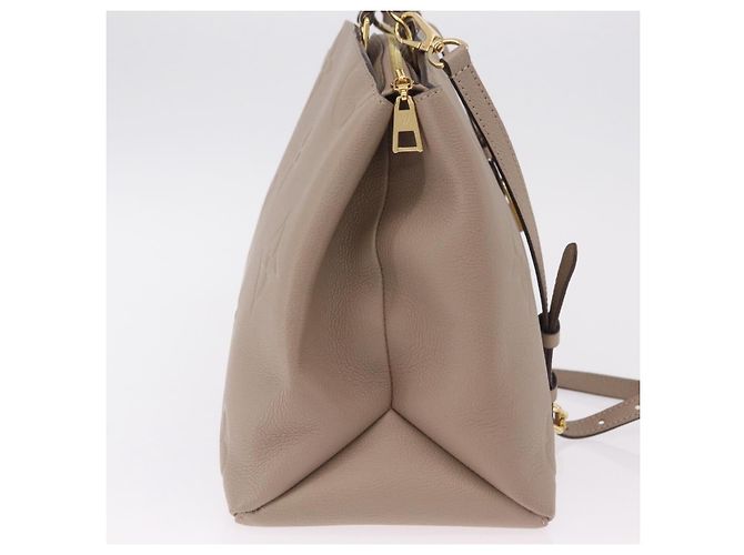 Borsa LOUIS VUITTON Monogram Empreinte Grand Palais MM Beige M45833 Auth ka6462M - vista 4
