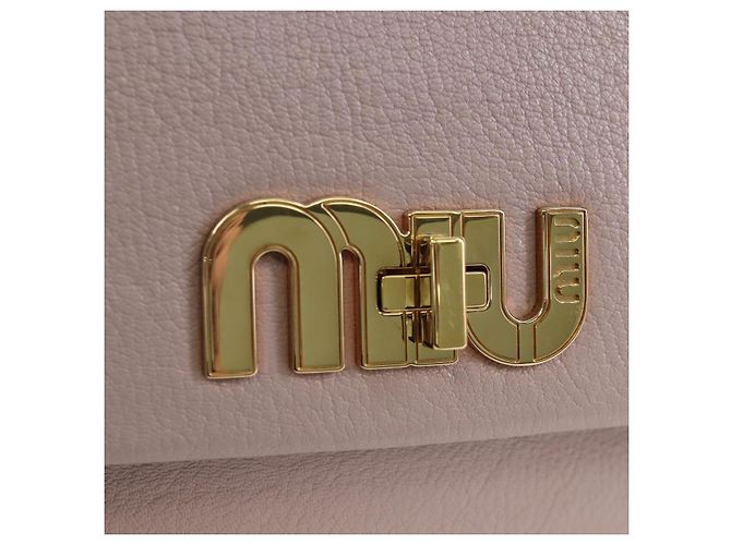 Borsa a tracolla Miu Miu Pelle Rosa Oro 5BH087 Auth 207201M D'oro - vista 21