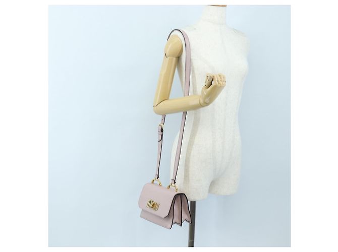 Borsa a tracolla Miu Miu Pelle Rosa Oro 5BH087 Auth 207201M D'oro - vista 30