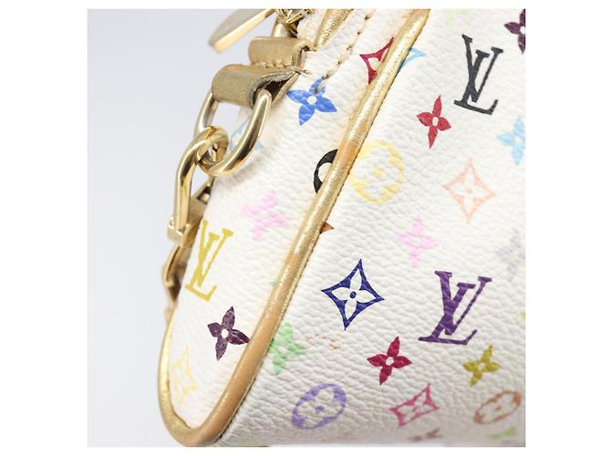 LOUIS VUITTON Monogram Multicolor Kate Clutch Bag White M55212 LV Auth LN088V Weiß - Ansicht 10
