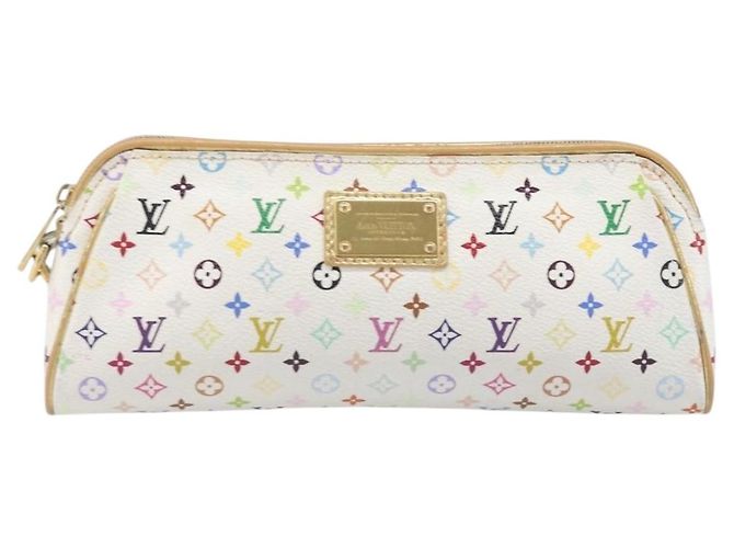 LOUIS VUITTON Monogram Multicolor Kate Clutch Bag White M55212 LV Auth LN088V Weiß - Ansicht 13