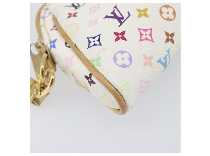 LOUIS VUITTON Monogram Multicolor Kate Clutch Bag White M55212 LV Auth LN088V Weiß - Ansicht 14