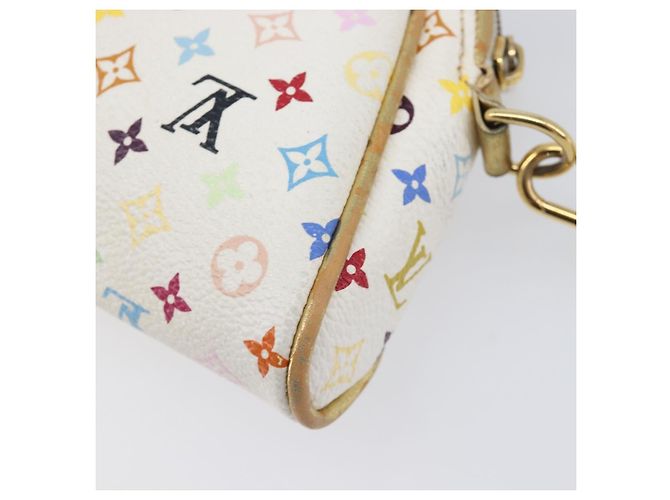 LOUIS VUITTON Monogram Multicolor Kate Clutch Bag White M55212 LV Auth LN088V Weiß - Ansicht 15