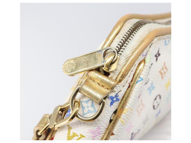 LOUIS VUITTON Monogram Multicolor Kate Clutch Bag White M55212 LV Auth LN088V Weiß - Ansicht 19
