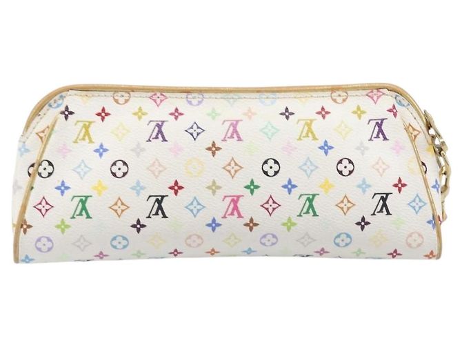 LOUIS VUITTON Monogram Multicolor Kate Clutch Bag White M55212 LV Auth LN088V Weiß - Ansicht 2