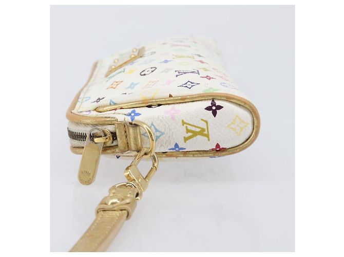 LOUIS VUITTON Monogram Multicolor Kate Clutch Bag White M55212 LV Auth LN088V Weiß - Ansicht 4