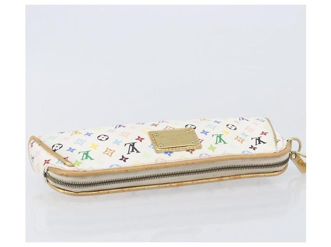 LOUIS VUITTON Monogram Multicolor Kate Clutch Bag White M55212 LV Auth LN088V Weiß - Ansicht 5