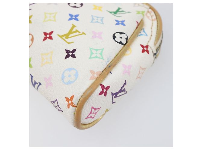 LOUIS VUITTON Monogram Multicolor Kate Clutch Bag White M55212 LV Auth LN088V Weiß - Ansicht 7
