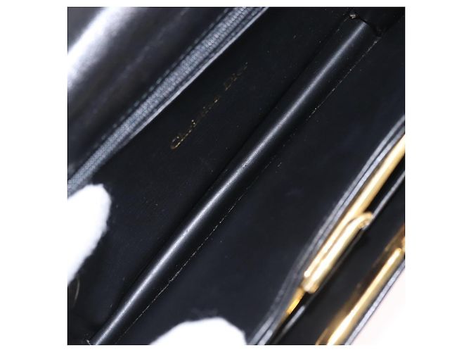 Borsa a Tracolla con Catena Christian Dior Pelle Nero Oro Auth bs37500 D'oro - vista 12