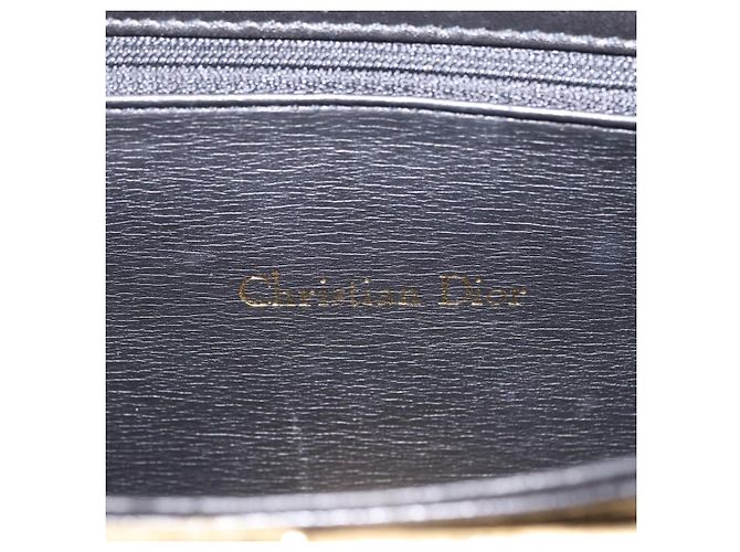 Borsa a Tracolla con Catena Christian Dior Pelle Nero Oro Auth bs37500 D'oro - vista 21