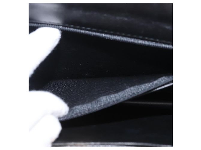 Borsa a Tracolla con Catena Christian Dior Pelle Nero Oro Auth bs37500 D'oro - vista 25