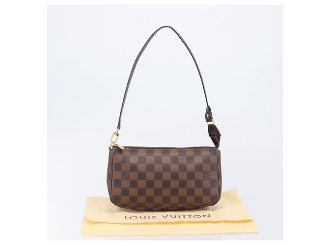 LOUIS VUITTON Damier Ebene Pochette Accessoires Pouch N41206 LV Auth 206918V - vista 12
