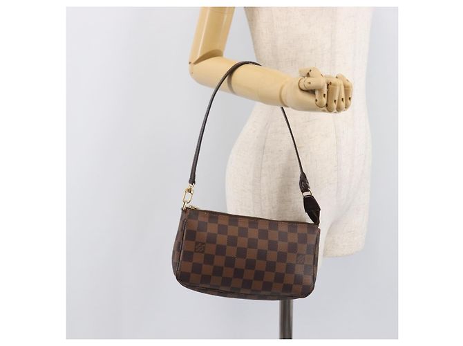 LOUIS VUITTON Damier Ebene Pochette Accessoires Pouch N41206 LV Auth 206918V - vista 24