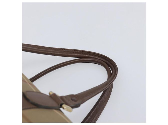 Sac Boston Burberrys Nova Check Canvas Beige Gold Auth 206077 Doré - vue 14
