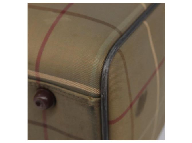 Sac Boston Burberrys Nova Check Canvas Beige Gold Auth 206077 Doré - vue 15