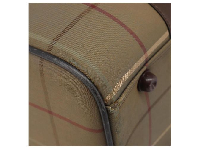 Sac Boston Burberrys Nova Check Canvas Beige Gold Auth 206077 Doré - vue 16