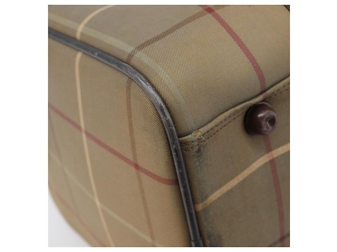 Sac Boston Burberrys Nova Check Canvas Beige Gold Auth 206077 Doré - vue 18