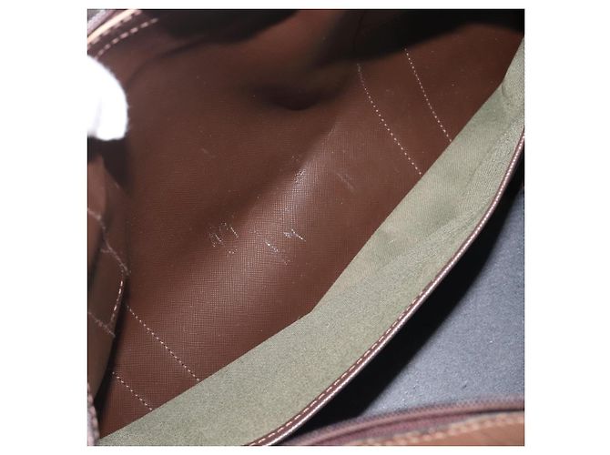 Sac Boston Burberrys Nova Check Canvas Beige Gold Auth 206077 Doré - vue 26