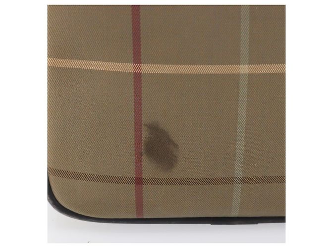 Sac Boston Burberrys Nova Check Canvas Beige Gold Auth 206077 Doré - vue 5