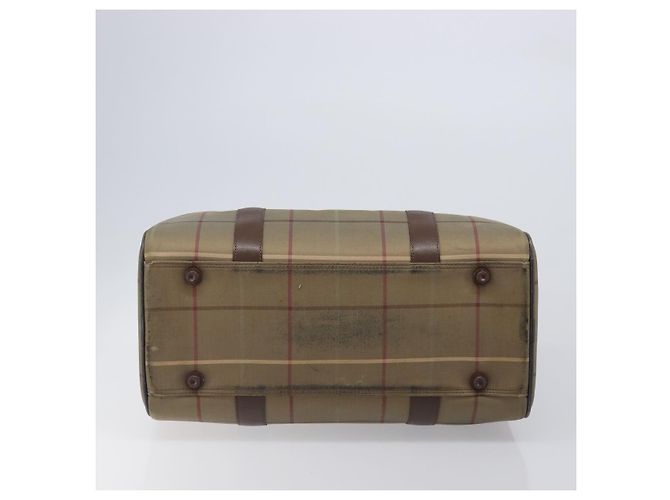 Sac Boston Burberrys Nova Check Canvas Beige Gold Auth 206077 Doré - vue 6