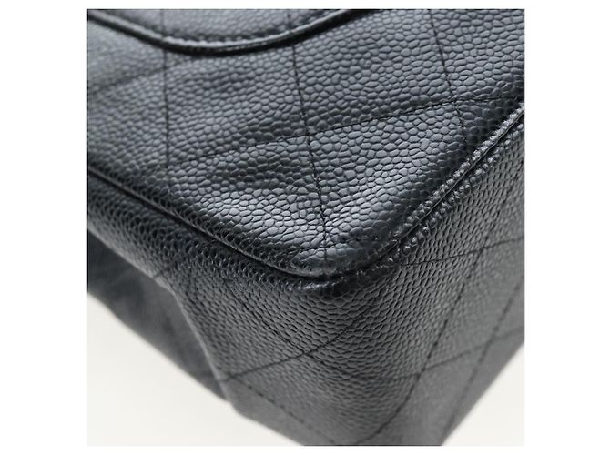 Borsa CHANEL Chain Big Matelasse30 Pelle Caviar Nero Oro CC Auth BA16027SAV D'oro - vista 18