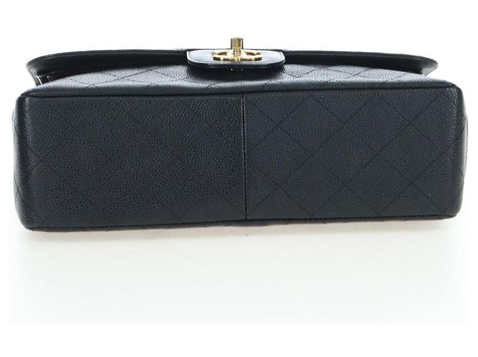 Borsa CHANEL Chain Big Matelasse30 Pelle Caviar Nero Oro CC Auth BA16027SAV D'oro - vista 5