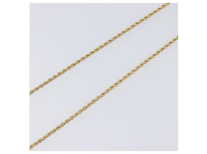 Collana Christian Dior CD Stone metallo Gold Auth 205476 D'oro - vista 12