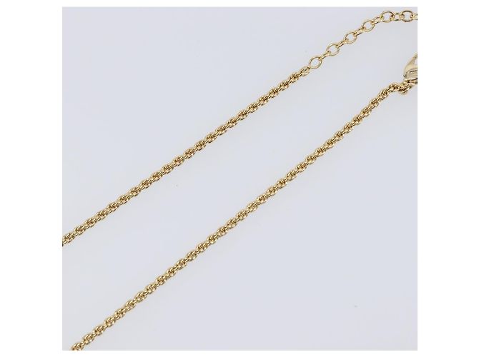 Collana Christian Dior CD Stone metallo Gold Auth 205476 D'oro - vista 13