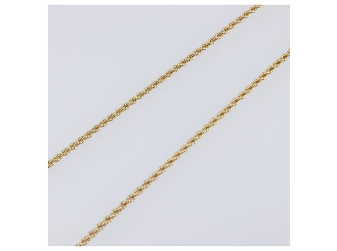 Collana Christian Dior CD Stone metallo Gold Auth 205476 D'oro - vista 5