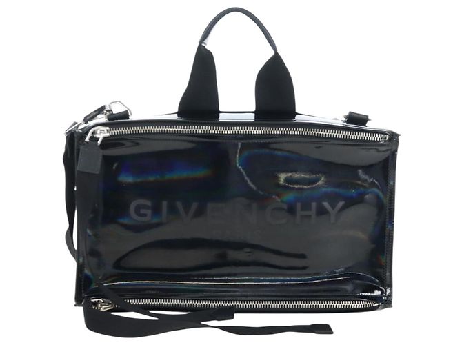 GIVENCHY Pandora Schultertasche Lackleder Schwarz Silber Auth gh2410A - Ansicht 13