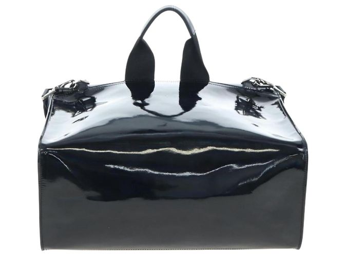 GIVENCHY Pandora Schultertasche Lackleder Schwarz Silber Auth gh2410A - Ansicht 2
