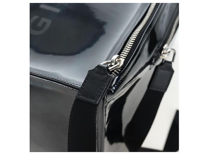GIVENCHY Pandora Schultertasche Lackleder Schwarz Silber Auth gh2410A - Ansicht 21