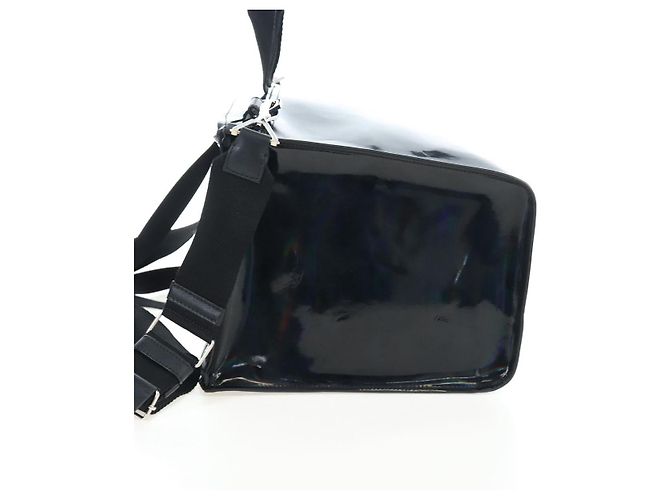 GIVENCHY Pandora Schultertasche Lackleder Schwarz Silber Auth gh2410A - Ansicht 3