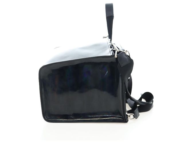 GIVENCHY Pandora Schultertasche Lackleder Schwarz Silber Auth gh2410A - Ansicht 4