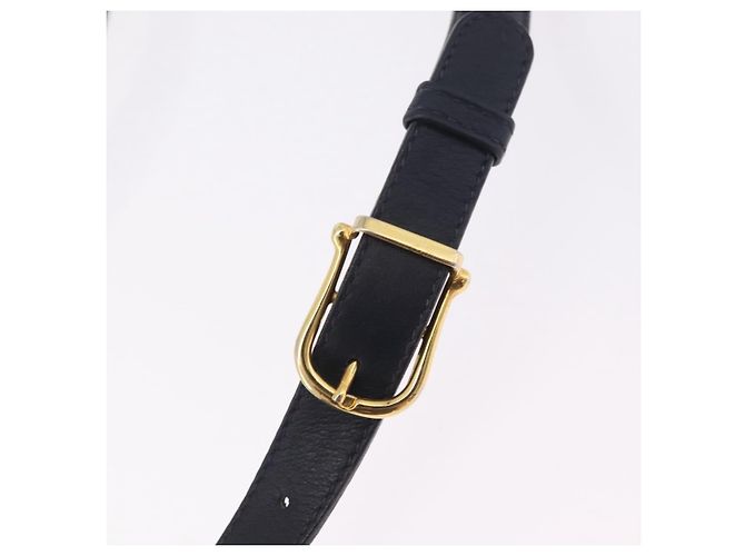 Céline Bolso de Hombro CELINE Cuero Navy Gold Auth 206422A Dorado Azul marino - vista 15