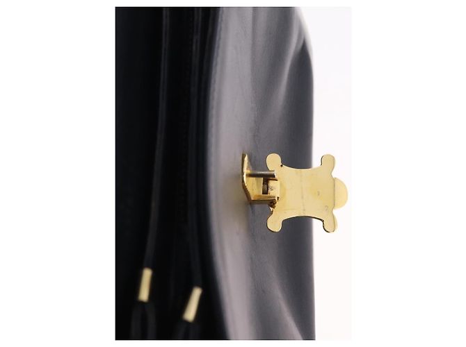 Céline Bolso de Hombro CELINE Cuero Navy Gold Auth 206422A Dorado Azul marino - vista 25
