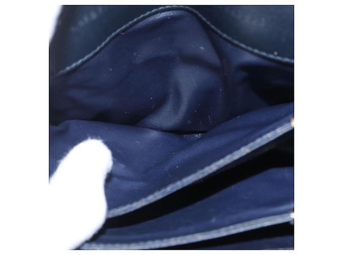 Céline Bolso de Hombro CELINE Cuero Navy Gold Auth 206422A Dorado Azul marino - vista 29